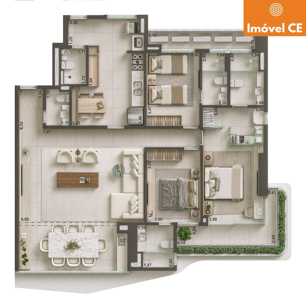 Apartamento, 4 quartos, 208 m² - Foto 2